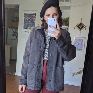 Lightweight charcoal chore coat